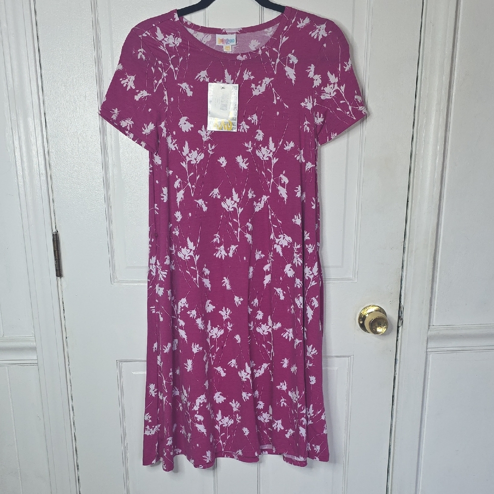 LuLaRoe Magenta Floral Midiโ Dress